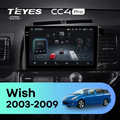 Штатная магнитола Teyes CC4 Pro 12/256 Toyota Wish (2003-2009) F1 Правый руль