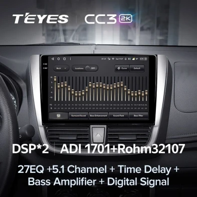 Штатная магнитола Teyes CC3 2K 4/32 Toyota Yaris L (2016-2019)