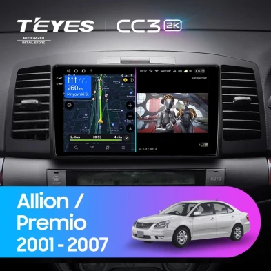 Штатная магнитола Teyes CC3 2K 360 6/128 Toyota Allion (2001-2007)