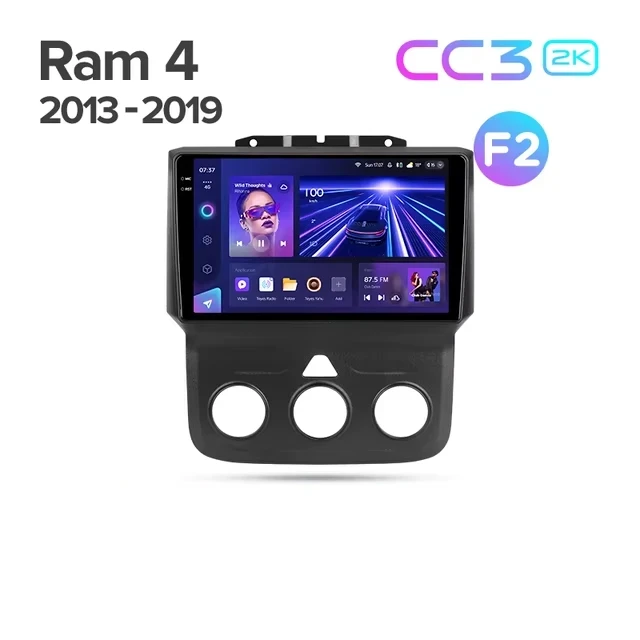 Штатная магнитола Teyes CC3 2K 6/128 Dodge Ram 4 DJ DS (2013-2019) F2