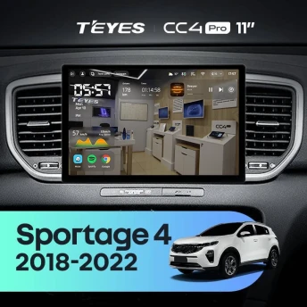 Штатная магнитола Teyes CC4 Pro 12/256 Kia Sportage 4 QL (2018-2022) Тип-B (11")