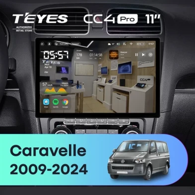 Штатная магнитола Teyes CC4 Pro 8/128 Volkswagen Caravelle (2009-2024) (11")