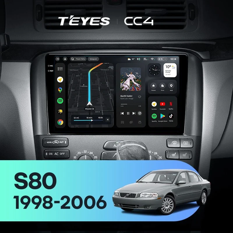 Штатная магнитола Teyes CC4 8/128 Volvo S80 1 (1998-2006)