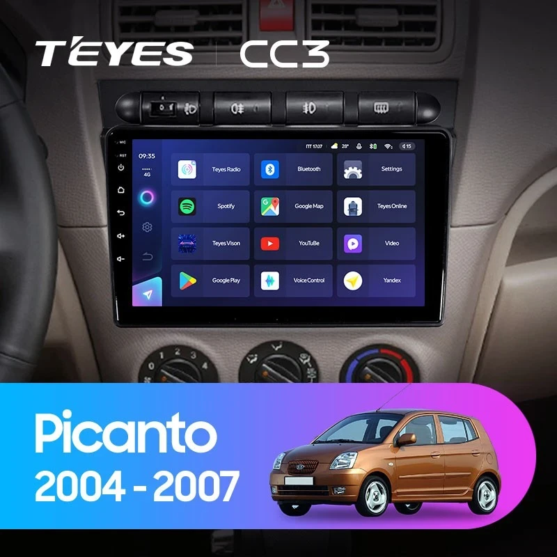 Штатная магнитола Teyes CC3 4/32 Kia Picanto SA Morning (2004-2007)