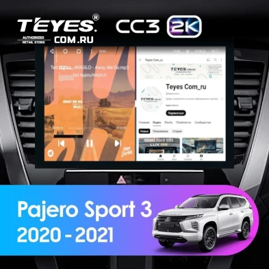 Штатная магнитола Teyes CC3 2K 4/64 Mitsubishi Pajero Sport 3 (2020-2021) (13")