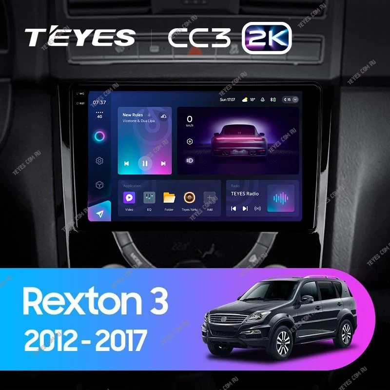 Штатная магнитола Teyes CC3 2K 6/128 SsangYong Rexton Y290 3 (2012-2017)
