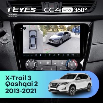 Штатная магнитола Teyes CC4 Pro 360 12/256 Nissan X-Trail 3 T32 (2013-2021) F2 климат контроль Тип-AB