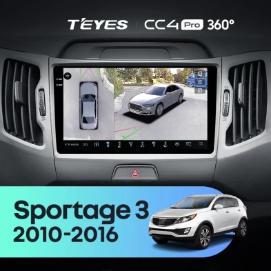 Штатная магнитола Teyes CC4 Pro 360 8/128 Kia Sportage 3 SL (2010-2016) Тип-B