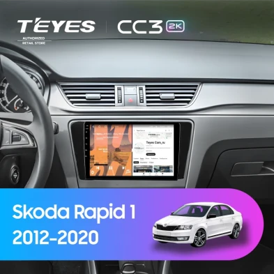 Штатная магнитола Teyes CC3 2K 6/128 Skoda Rapid 1 (2012-2020) F1