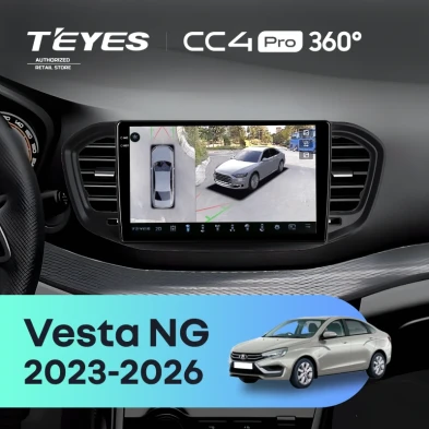 Штатная магнитола Teyes CC4 Pro 360 12/256 Lada Vesta NG (2023-2026) Тип-B (глянец)