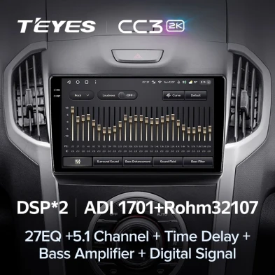 Штатная магнитола Teyes CC3 2K 4/64 Isuzu D-Max 2 (2012-2018)