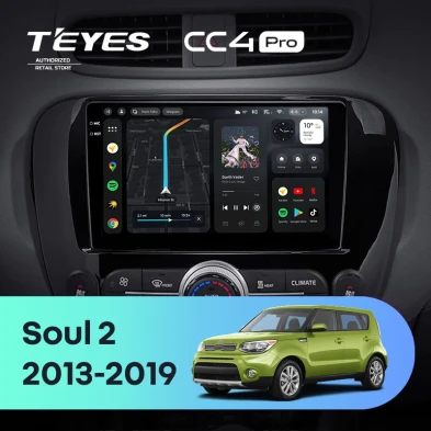 Штатная магнитола Teyes CC4 8/128 Kia Soul 2 PS (2013-2019) Тип-A