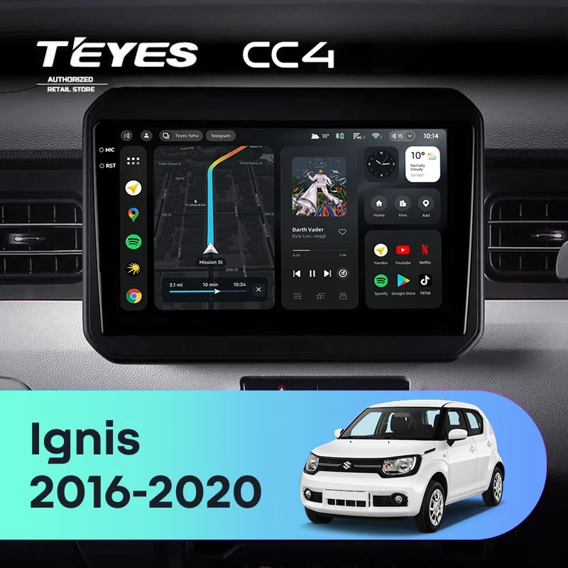 Штатная магнитола Teyes CC4 6/64 Suzuki Ignis (2016-2020)