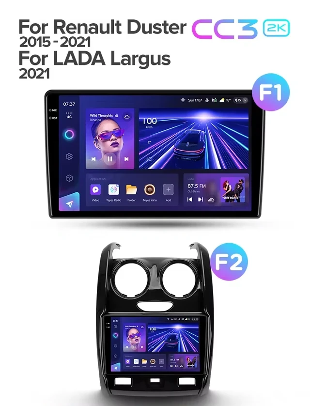 Штатная магнитола Teyes CC3 2K 4/32 Lada Largus 2021+ F1