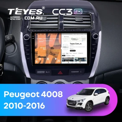 Штатная магнитола Teyes CC3 2K 4/64 Peugeot 4008 (2010-2016) Тип-B (9")