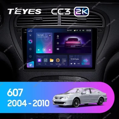 Штатная магнитола Teyes CC3 2K 4/64 Peugeot 607 (2004-2010)