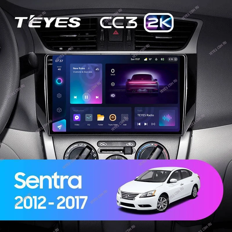 Штатная магнитола Teyes CC3 2K 6/128 Nissan Sentra B17 (2012-2017)