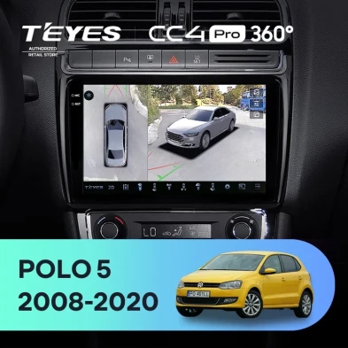 Штатная магнитола Teyes CC4 Pro 360 12/256 Volkswagen Polo 5 (2008-2020)