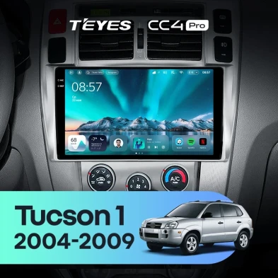 Штатная магнитола Teyes CC4 Pro 12/256 Hyundai Tucson 1 (2004-2009) F1