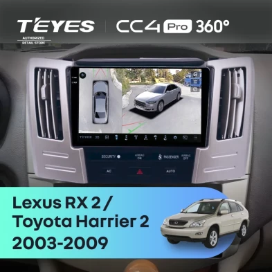 Штатная магнитола Teyes CC4 Pro 360 8/128 Toyota Harrier 2 (2003-2009) F2