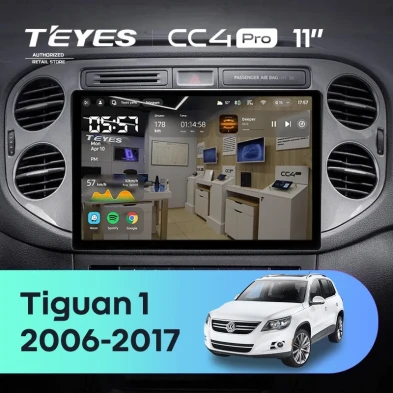 Штатная магнитола Teyes CC4 Pro 8/128 Volkswagen Tiguan 1 NF (2006-2017) F2 (11")