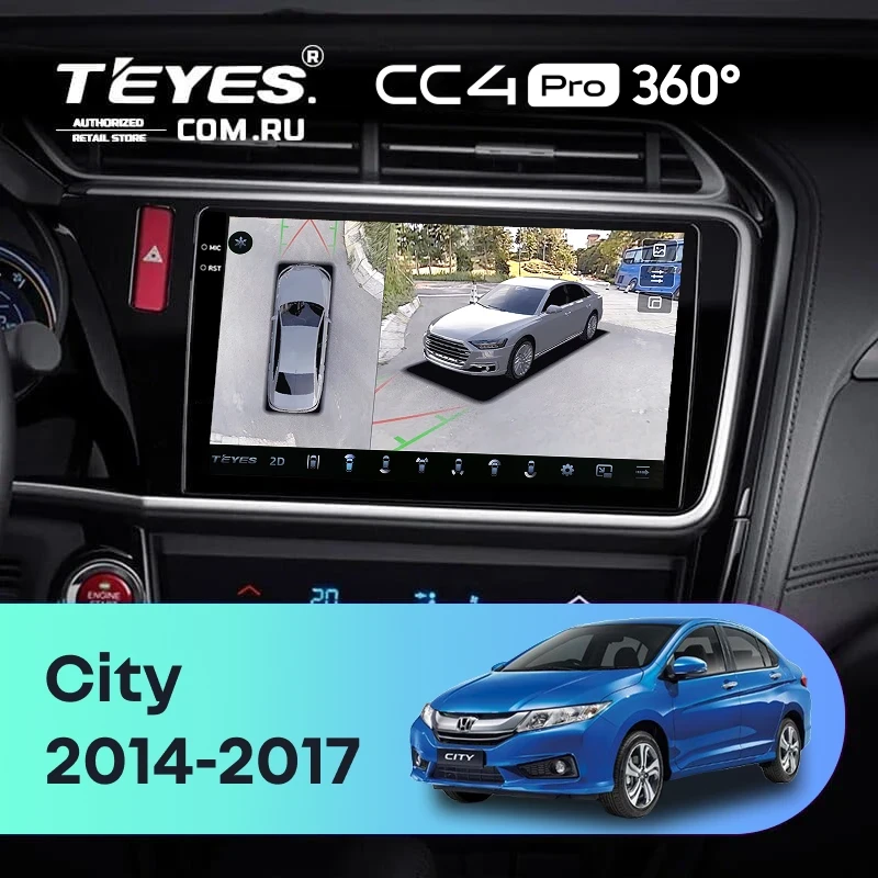 Штатная магнитола Teyes CC4 Pro 360 8/128 Honda City (2014-2017) Тип-B