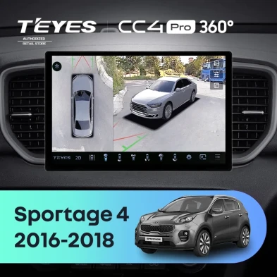 Штатная магнитола Teyes CC4 Pro 360 8/128 Kia Sportage 4 QL (2016-2018) Тип-B (13")