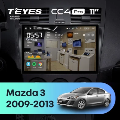 Штатная магнитола Teyes CC4 Pro 12/256 Mazda 3 2 (2009-2013) (11")