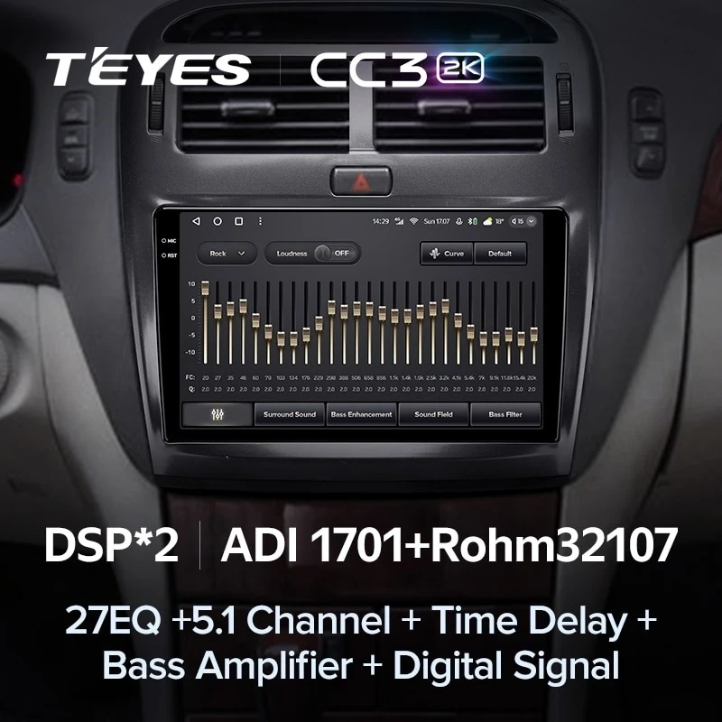 Штатная магнитола Teyes CC3 2K 4/32 Lexus LS430 XF30 (2000-2006) F1