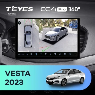 Штатная магнитола Teyes CC4 Pro 360 8/128 Lada Vesta (2023-2026) F2 Тип-B (13")