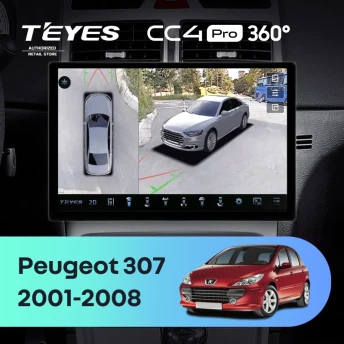 Штатная магнитола Teyes CC4 Pro 360 8/128 Peugeot 307 1 (2001-2008) (11")
