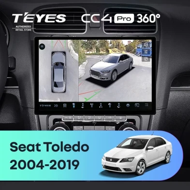 Штатная магнитола Teyes CC4 Pro 360 12/256 Seat Toledo (2004-2019) (11")