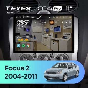 Штатная магнитола Teyes CC4 Pro 12/256 Ford Focus 2 Mk 2 (2004-2011) F1 (11")