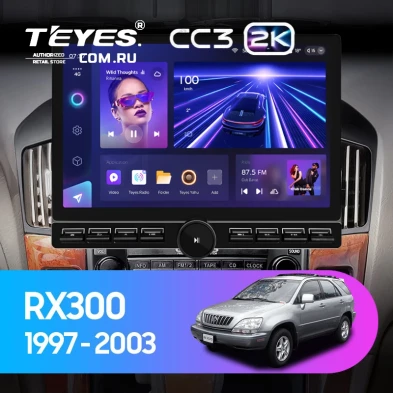 Штатная магнитола Teyes CC3 2K 6/128 Lexus RX300 XU10 (1997-2003) F1 (13" с кнопками)