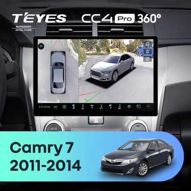 Штатная магнитола Teyes CC4 Pro 360 12/256 Toyota Camry 7 XV 50 55 (2011-2014) F4 (13")