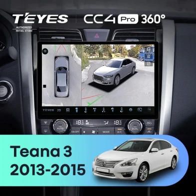 Штатная магнитола Teyes CC4 Pro 360 12/256 Nissan Teana J33 (2013-2015) Тип-C (11")