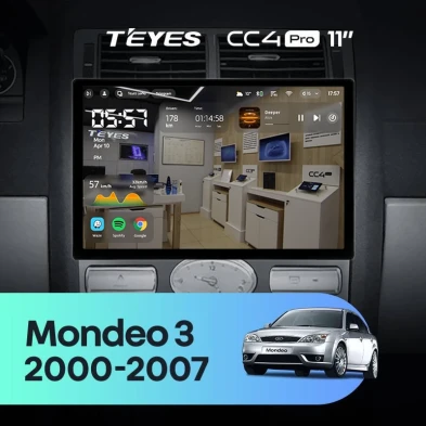 Штатная магнитола Teyes CC4 Pro 12/256 Ford Mondeo 3 (2000-2007) F2 (11")