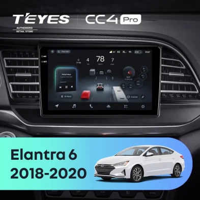 Штатная магнитола Teyes CC4 Pro 12/256 Hyundai Elantra 6 (2018-2020) Тип-A