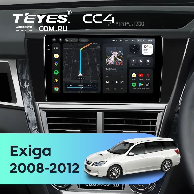 Штатная магнитола Teyes CC4 6/64 Subaru Exiga (2008-2012)