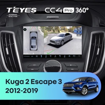 Штатная магнитола Teyes CC4 Pro 360 12/256 Ford Kuga 2 (2012-2019) Тип-B