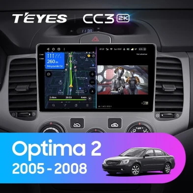 Штатная магнитола Teyes CC3 2K 6/128 Kia Optima 2 MG (2005-2008)