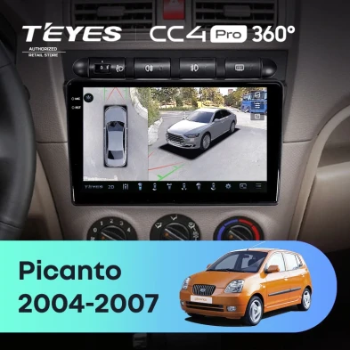 Штатная магнитола Teyes CC4 Pro 360 8/128 Kia Picanto SA Morning (2004-2007)