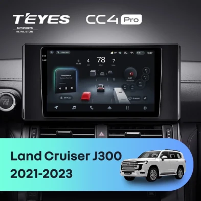 Штатная магнитола Teyes CC4 Pro 8/128 Toyota Land Cruiser 300 (2021-2023)