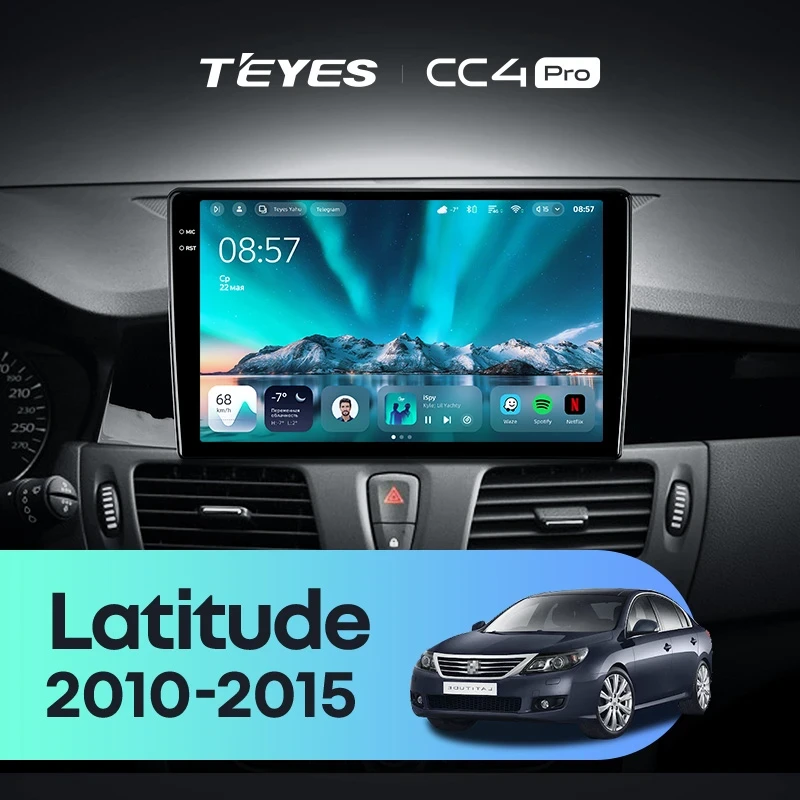 Штатная магнитола Teyes CC4 Pro 12/256 Renault Latitude 1 (2010-2015)