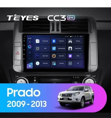 Штатная магнитола Teyes CC3 2K 4/32 Toyota Land Cruiser Prado 150 (2009-2013) F2 Тип-A