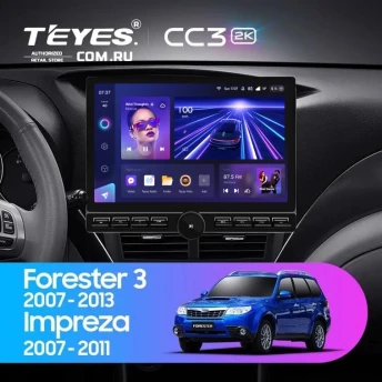 Штатная магнитола Teyes CC3 2K 6/128 Subaru Forester 3 SH (2007-2013) (13" с кнопками)