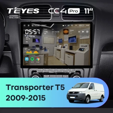 Штатная магнитола Teyes CC4 Pro 12/256 Volkswagen Transporter (T5) (2009-2015) (11")