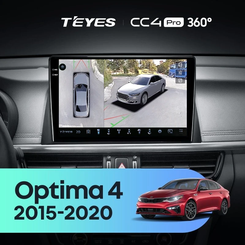 Штатная магнитола Teyes CC4 Pro 360 8/128 Kia Optima 4 JF (2015-2020) Тип-A