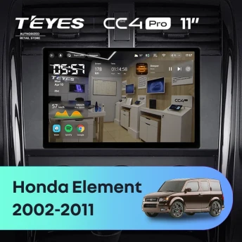 Штатная магнитола Teyes CC4 Pro 8/128 Honda Element YH (2002-2011) (11")