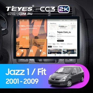Штатная магнитола Teyes CC3 2K 6/128 Honda Fit 1 (2001-2009) (11")
